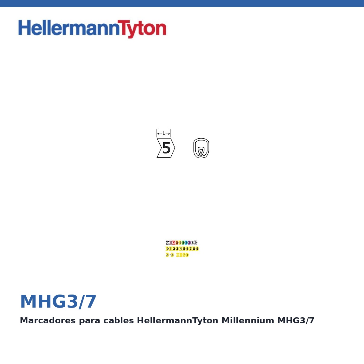 Marcadores para cables HellermannTyton Millennium MHG3/7