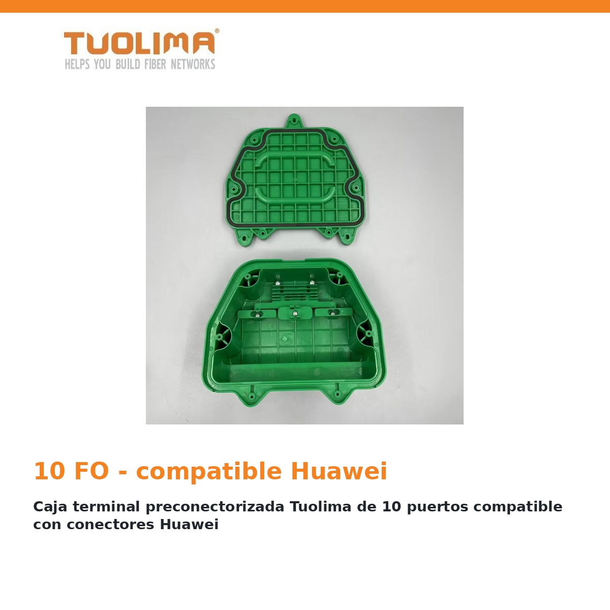 Caja terminal preconectorizada Tuolima de 10 puertos compatible con conectores Huawei