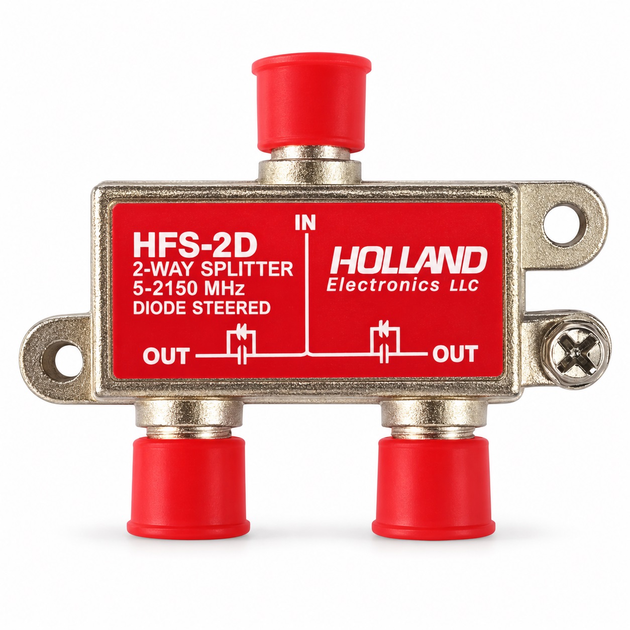 Splitter Holland HFS-2D de 2 salidas c/diodos 5–2150 MHz