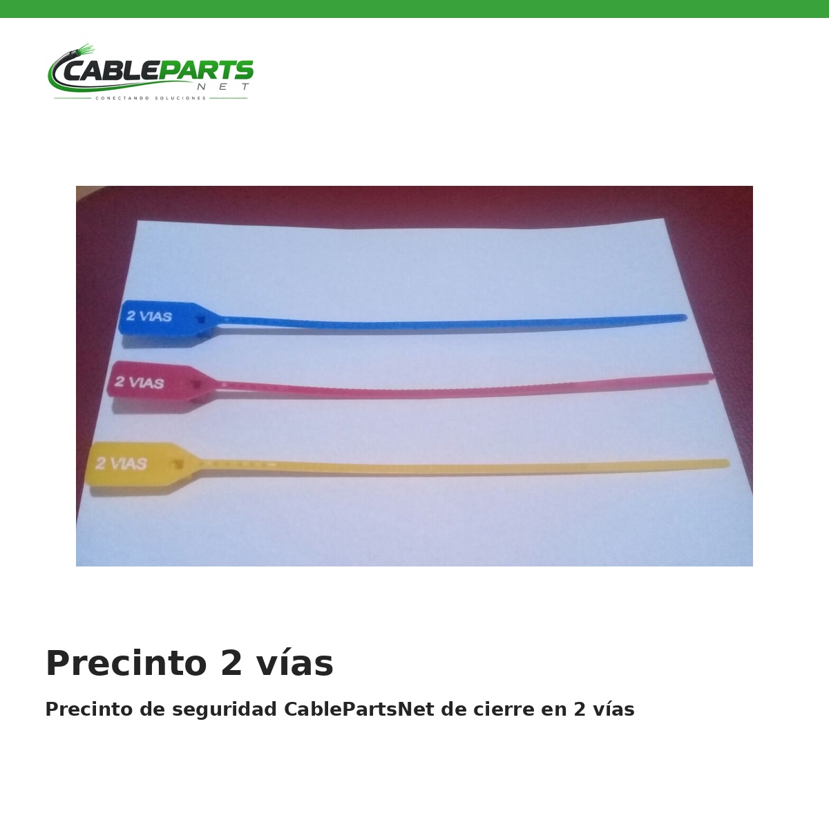 Precinto de seguridad CablePartsNet de cierre en 2 vías